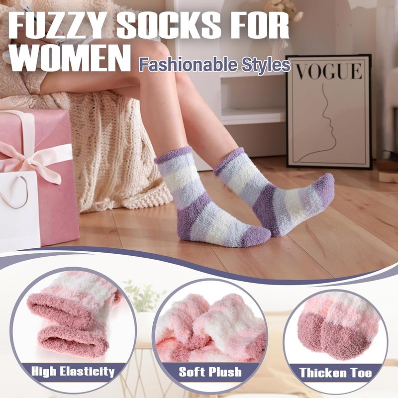 ANTSANG Womens Fuzzy Socks Fluffy Slipper Cozy Cabin Winter Soft Fleece Warm Comfy Thick Christmas Gift Socks - Image 4